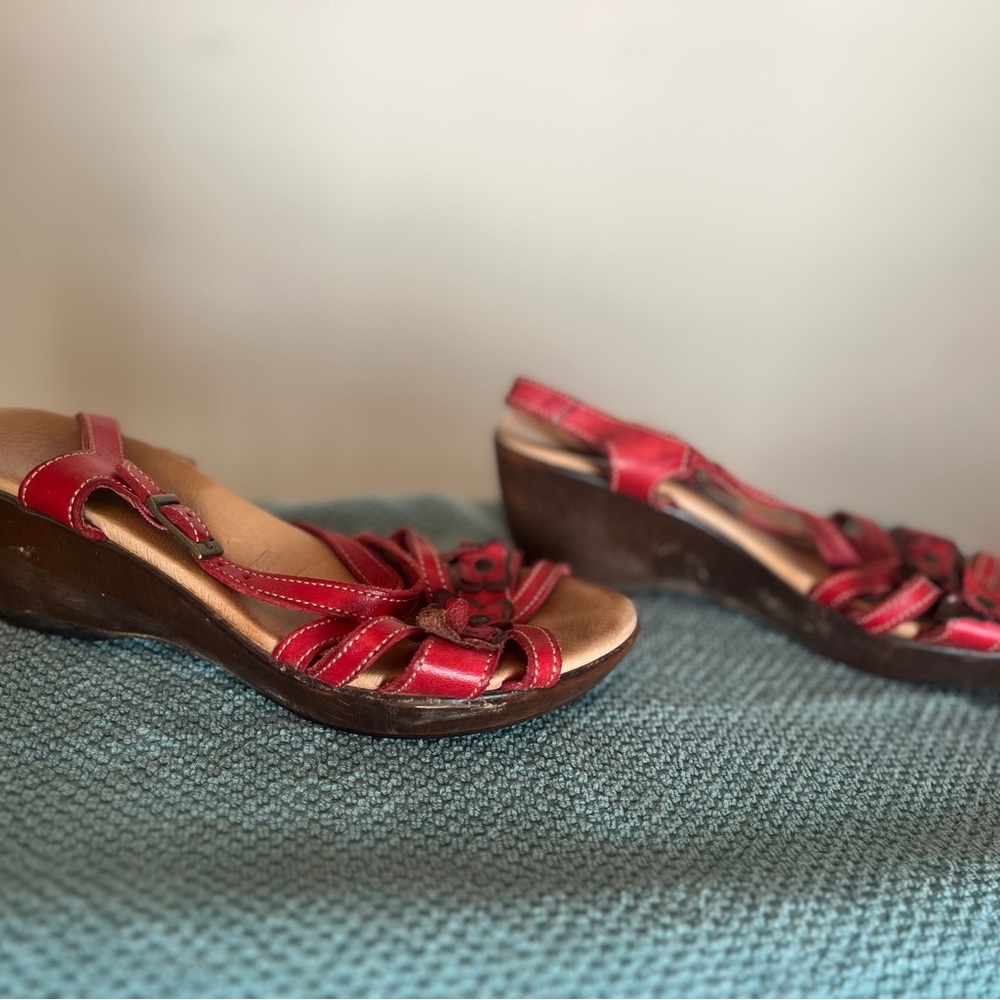 Women's Red Strappy Sandals